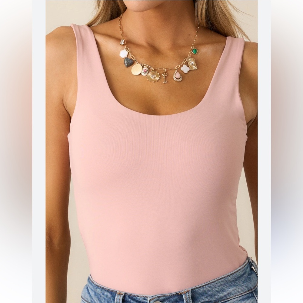 Abercrombie & Fitch Blush Pink Scoop Neck Tank Top